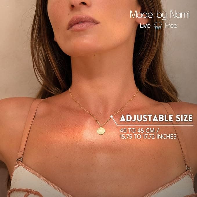 Goldene Sonnenanhänger Halskette Damen – 18K Edelstahl