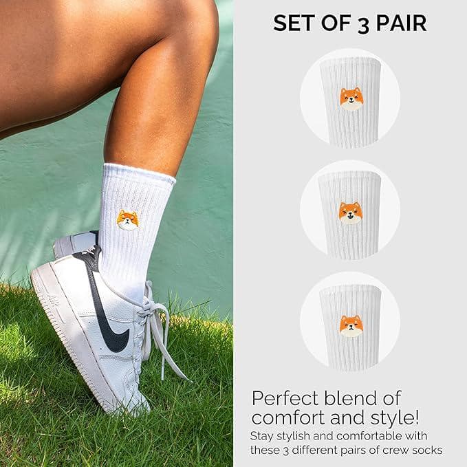 Set Socken mit Shiba Inu Motiv