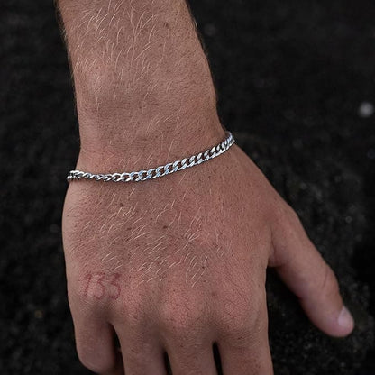 Silber Edelstahl Gliederarmband Herren