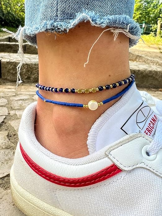 Perlen Fußkettchen mit Süßwasserperle