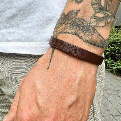 Vegan Leder Armband – Einstellbares Herren Armband