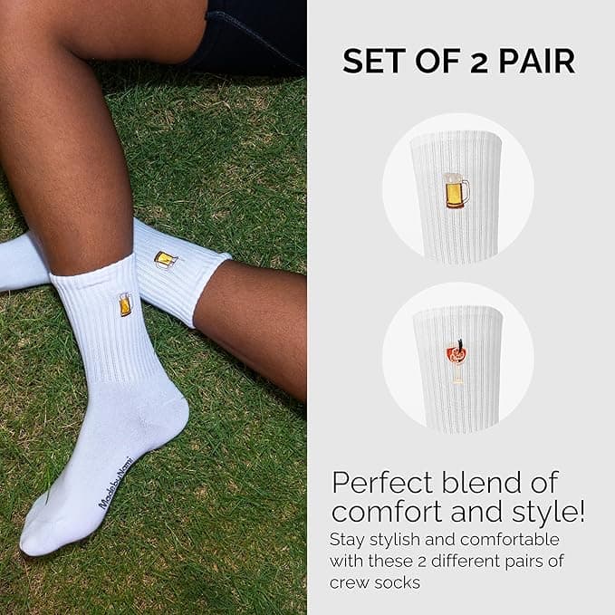 2er Set Socken mit Aperol & Bier Motiv – Unisex Festival Socken