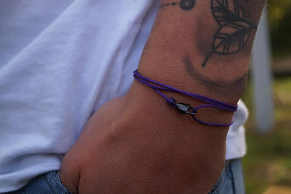 Karabiner Dünnes Surfer Armband – Verstellbar & Wasserfest