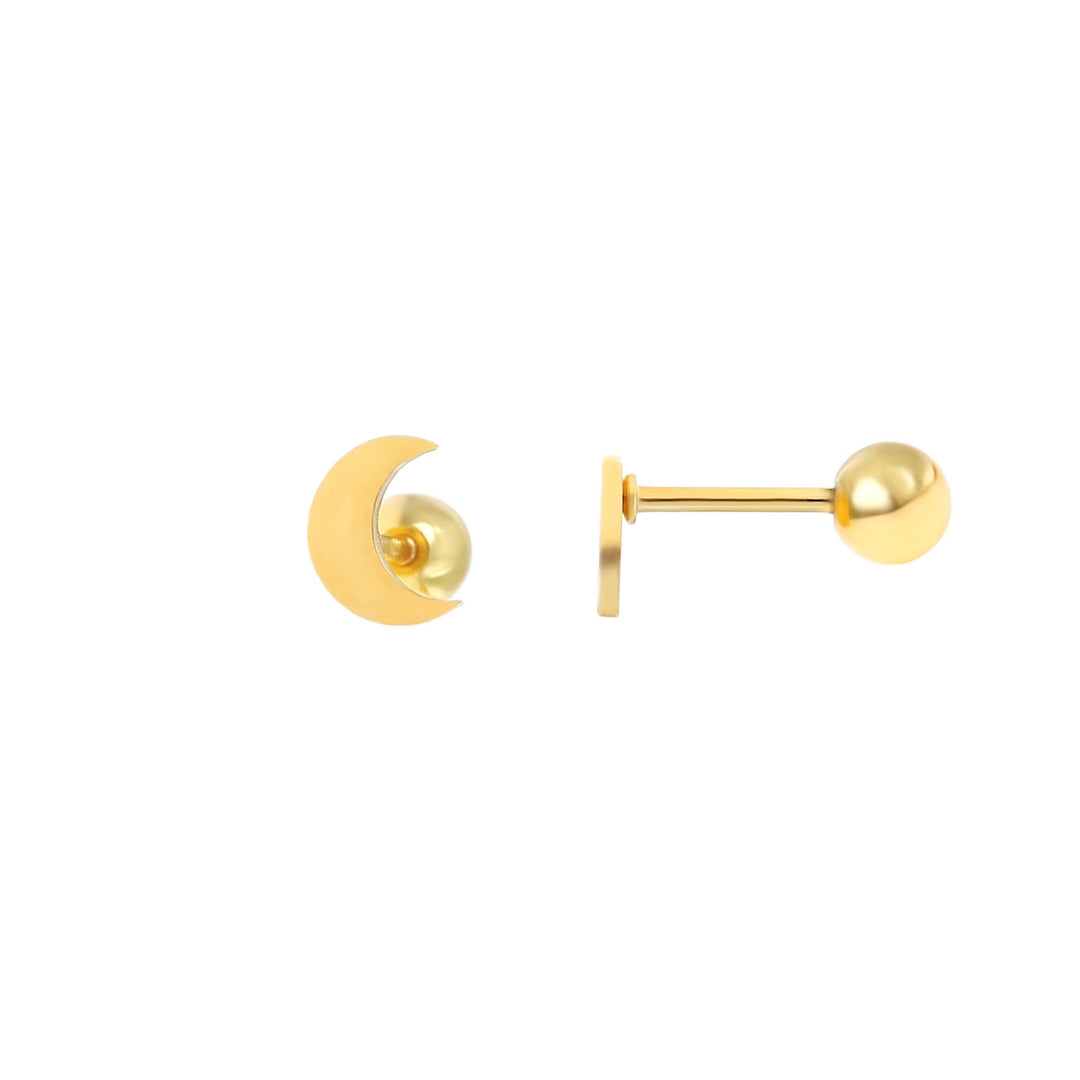 Ohrstecker Mond | Gold