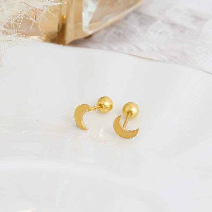 Ohrstecker Mond | Gold