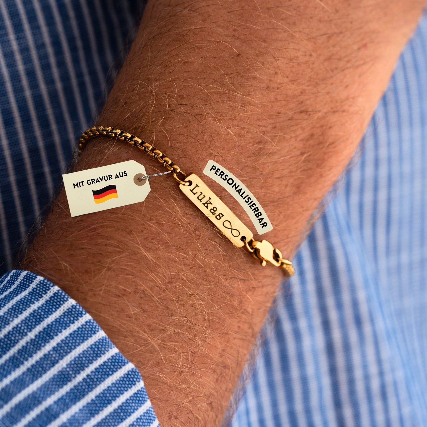 Armband aus Edelstahl – Gold Venizianer