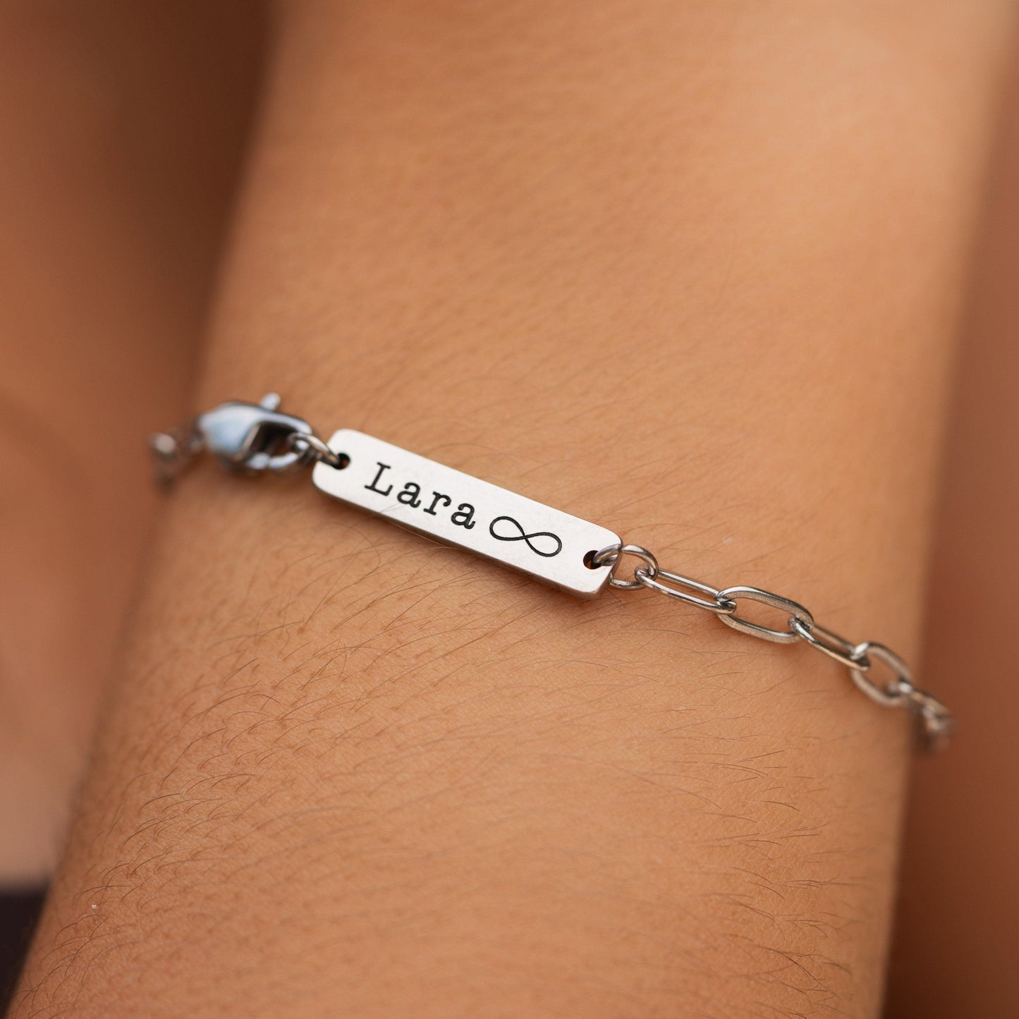 Armband aus Edelstahl – Silber Figaro