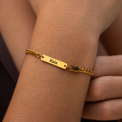 Armband aus Edelstahl – Gold Weizen