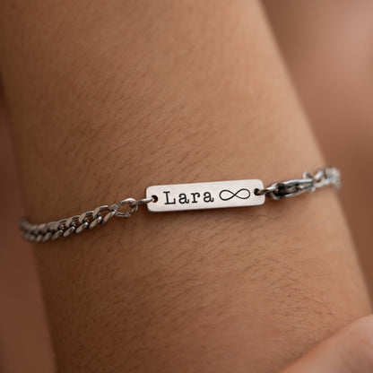 Armband aus Edelstahl – Silber Weizen