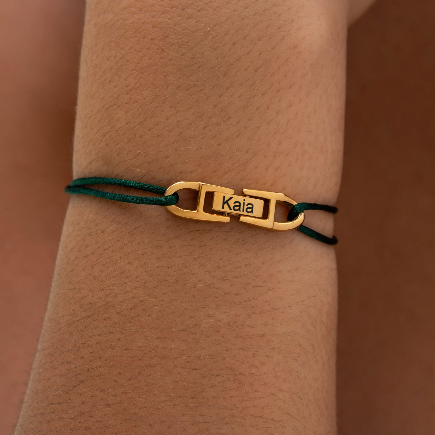 Armband mit Karabiner – Grün