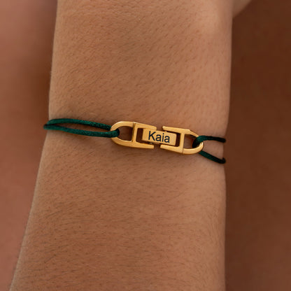 Armband mit Karabiner – Grün