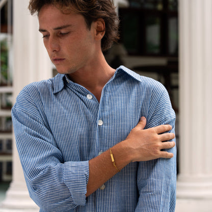 Armband aus Edelstahl – Gold Figaro