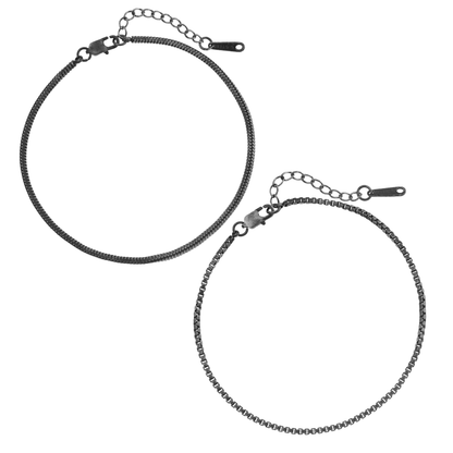 Silber Armband Set Herren – Edelstahl Snake & Venezia