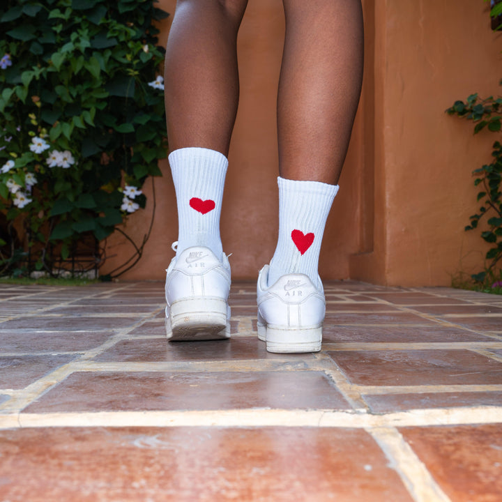 Socken | Hearts Red