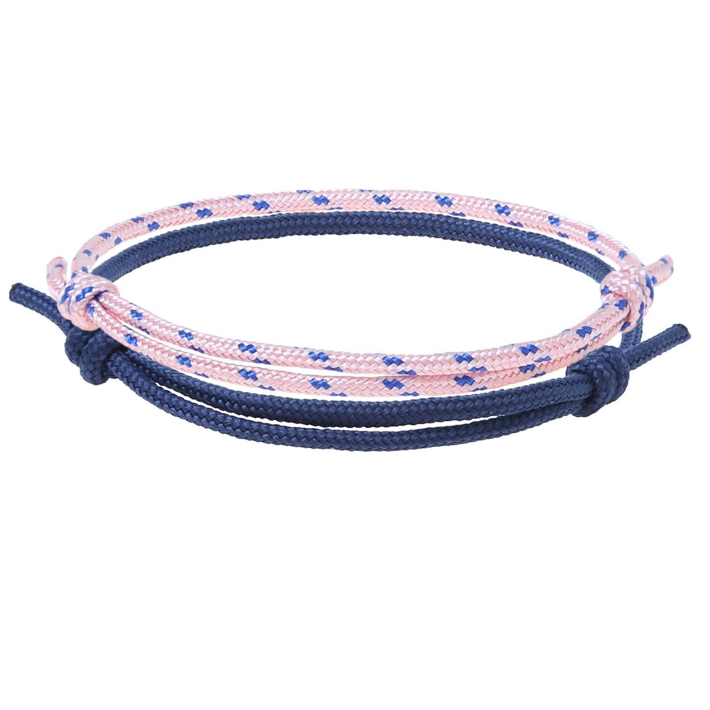 Surfer Armband Set (2er) Navy & Rosa - Wasserdicht & Verstellbar