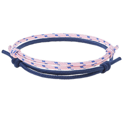 Surfer Armband Set (2er) Navy & Rosa - Wasserdicht & Verstellbar