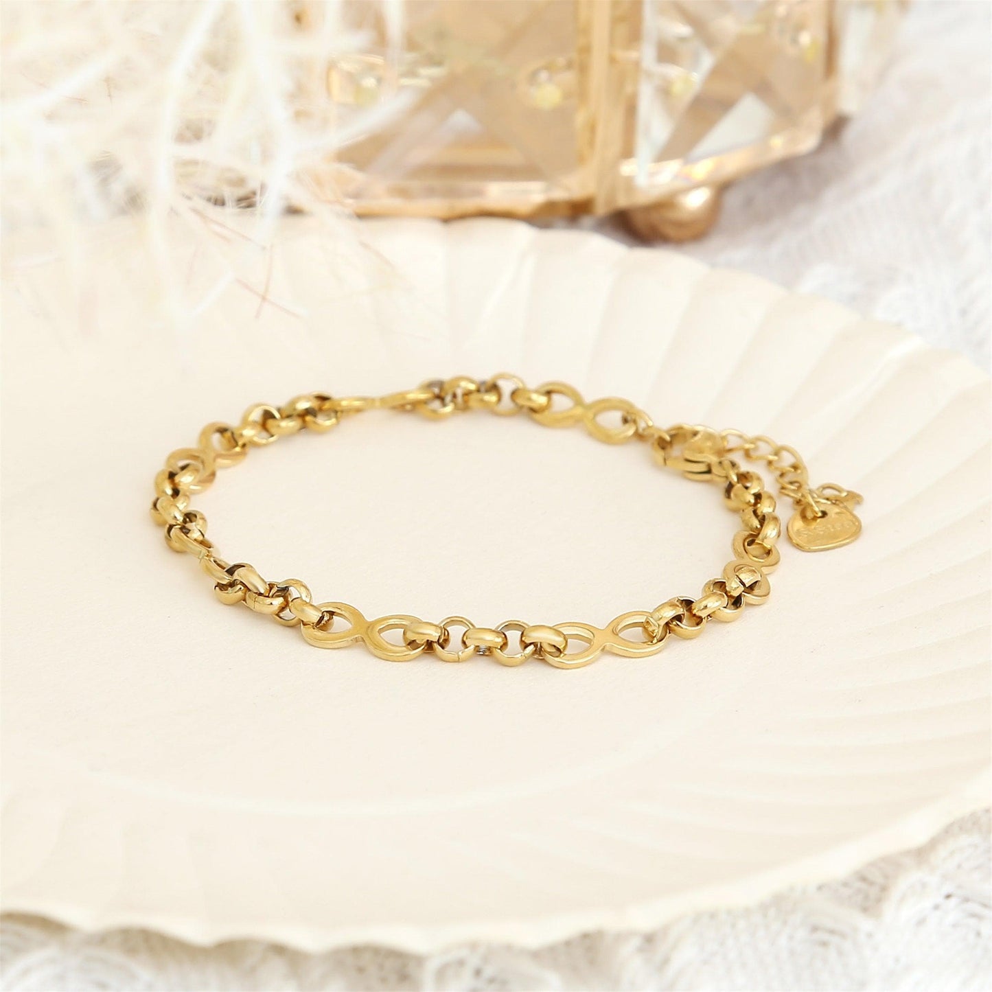 Gold Armband Damen Infinity Symbol Edelstahl