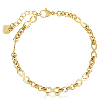 Gold Armband Damen Infinity Symbol Edelstahl