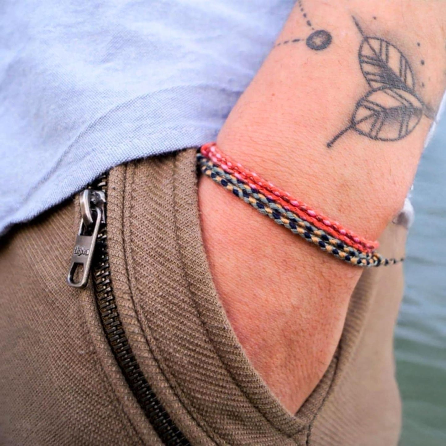 Surfer Armband Set 2er – Boho Freundschaftsarmband Unisex