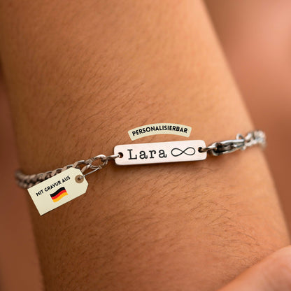 Armband aus Edelstahl – Silber Weizen