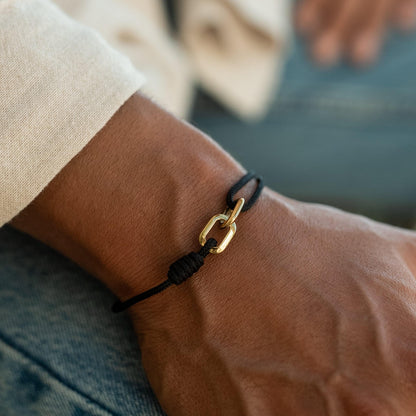 Unity Armband Schwarz Gold