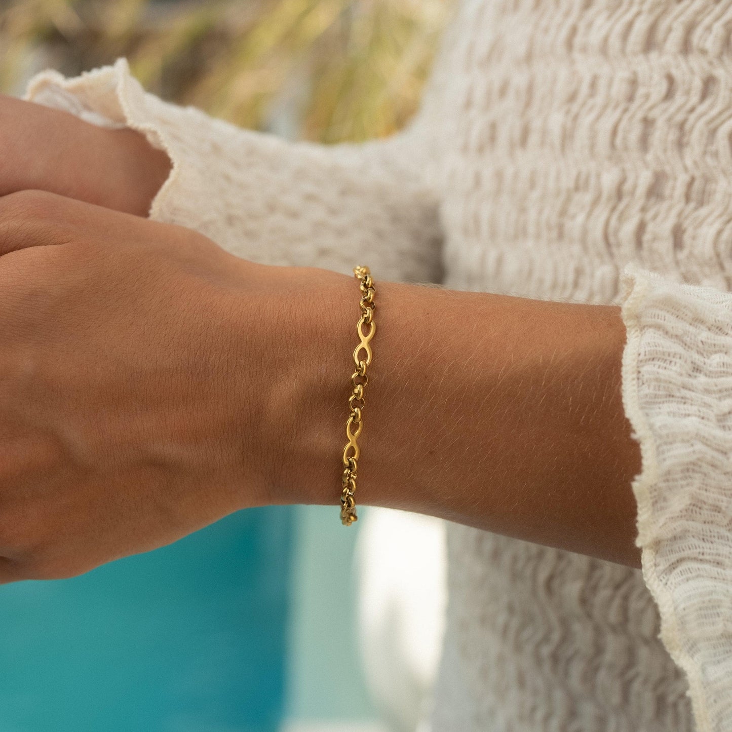 Gold Armband Damen Infinity Symbol Edelstahl