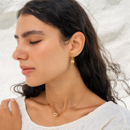 Goldene Mandala Creolen – Edelstahl, Wasserfest