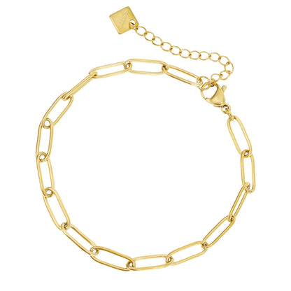 Goldenes Paperclip Armband