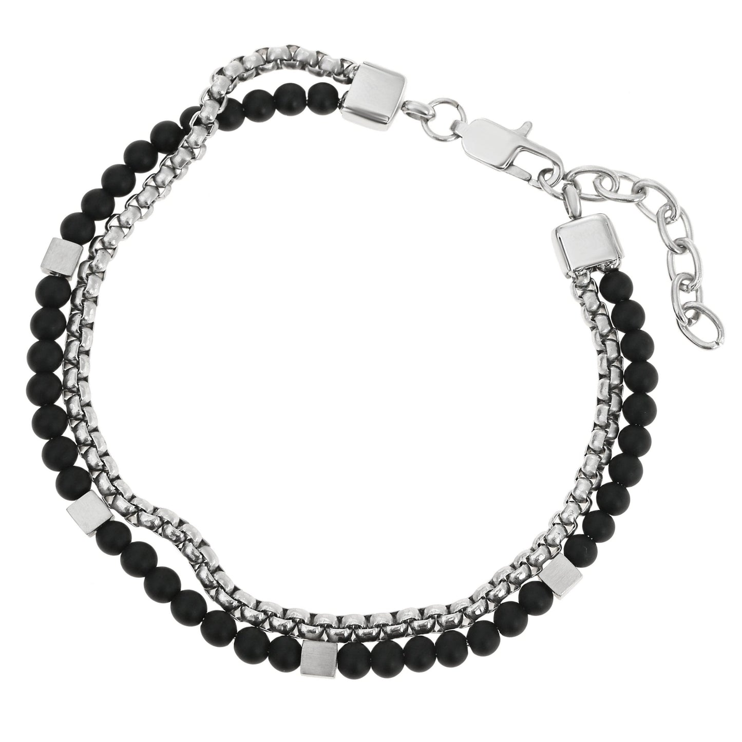 Herren Armband Edelstahl – Doppelt & Wasserfest