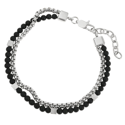 Herren Armband Edelstahl – Doppelt & Wasserfest