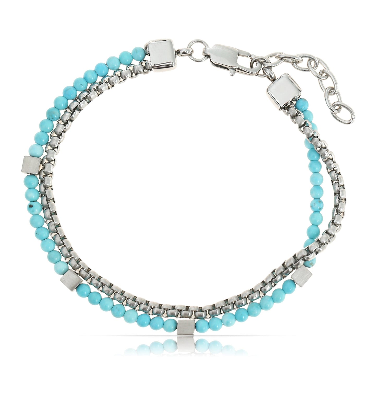 Herren Armband Edelstahl – Doppelt & Wasserfest