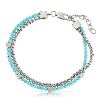 Herren Armband Edelstahl – Doppelt & Wasserfest