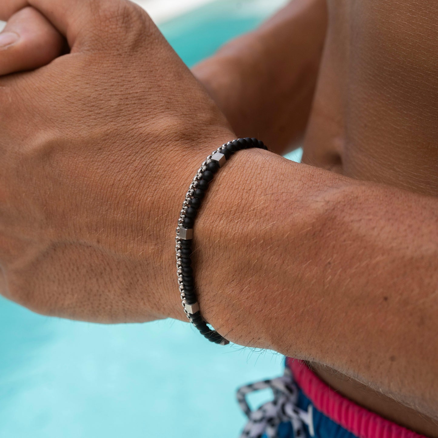 Herren Armband Edelstahl – Doppelt & Wasserfest