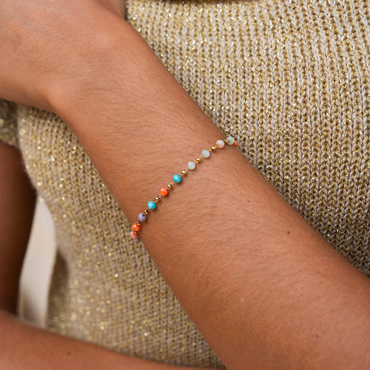 Perlenarmband Gold