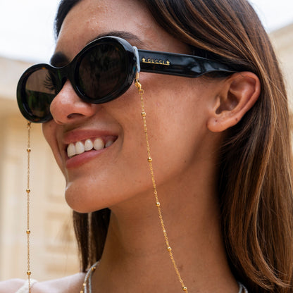 Goldene Brillenkette 18K Vergoldet