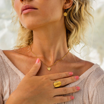 Goldene Sonnen Ohrringe – Edelstahl, 18K Vergoldet, Boho