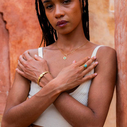 Goldener Boho Armreif – 18K vergoldet & verstellbar