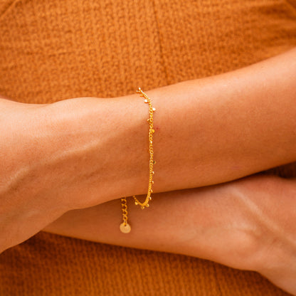 Feines Goldarmband 18K vergoldet – Verstellbar & Wasserdicht