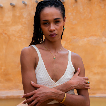 Goldene Sonnenblumen Halskette