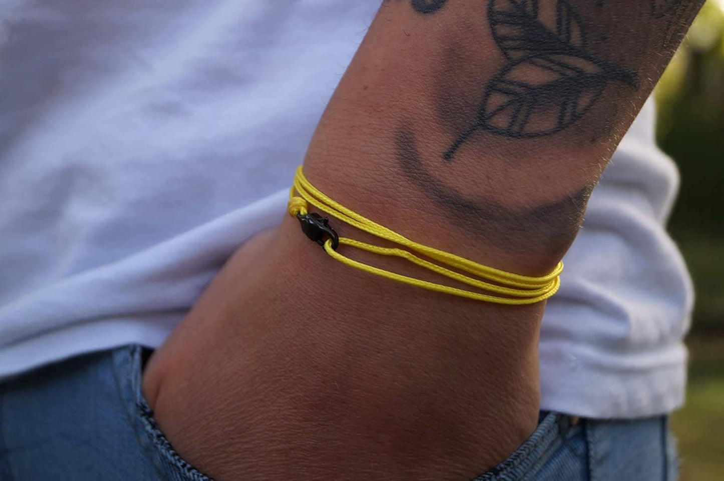 Karabiner Dünnes Surfer Armband – Verstellbar & Wasserfest