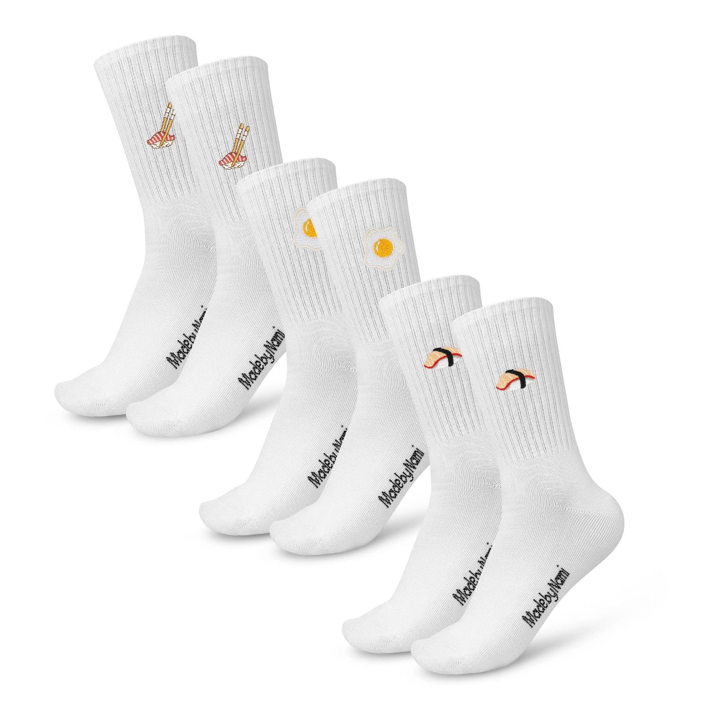 3er Set Lustige Socken mit Motiv "Foodie"