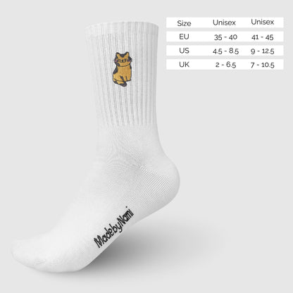 Lustige Tennissocken 3er Set mit Katzenmotiv – Unisex