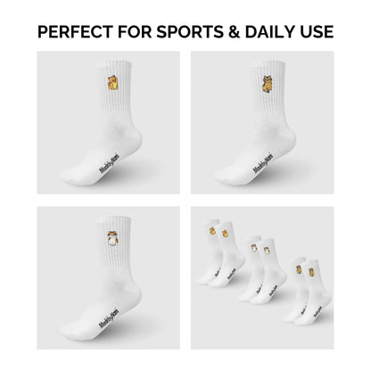 Lustige Tennissocken 3er Set mit Katzenmotiv – Unisex