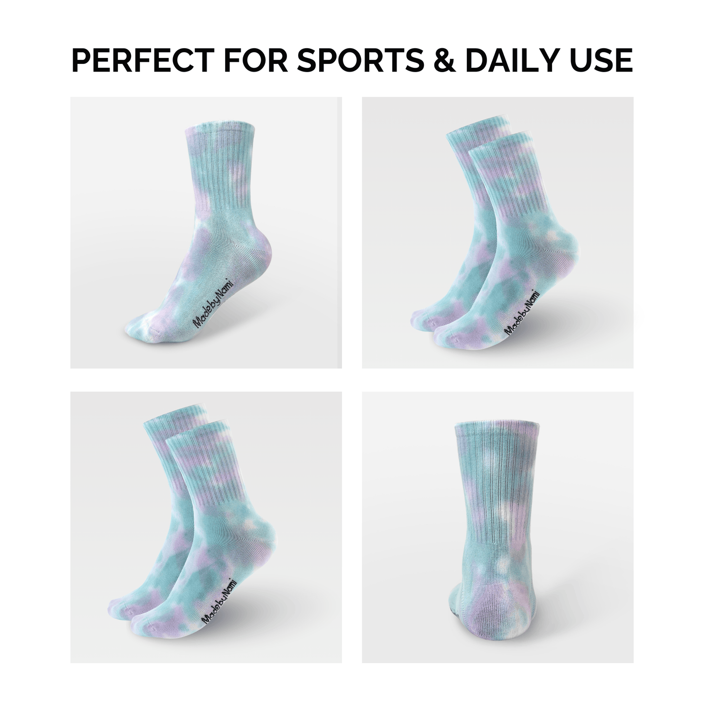 Batik Tennissocken Damen – 2er Set Bunte Retro Socken