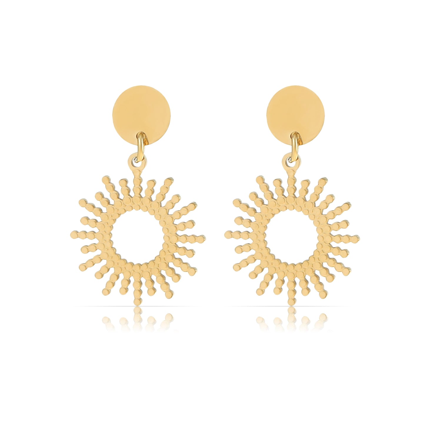 Set Goldene Sonnen Ohrringe – Boho Schmuck
