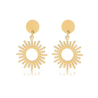 Set Goldene Sonnen Ohrringe – Boho Schmuck