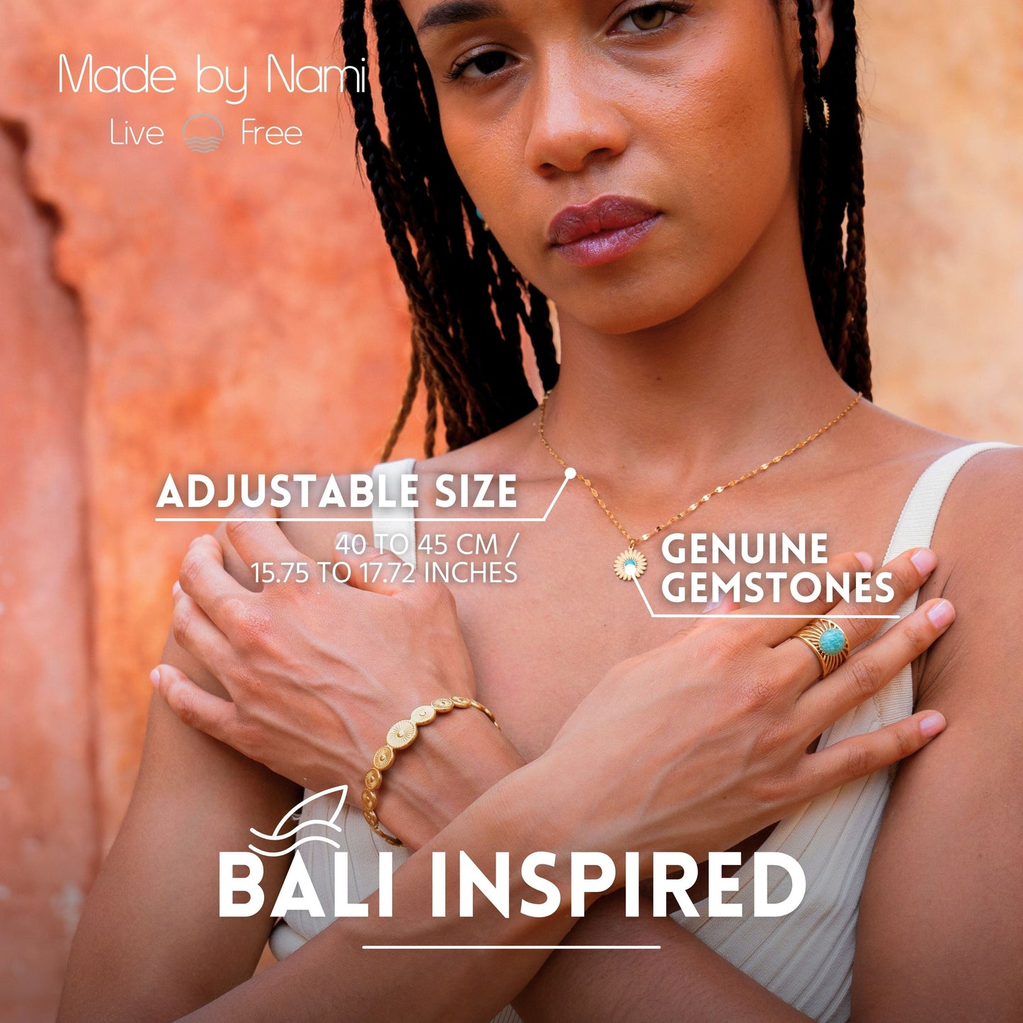 Goldene Sonnenblumen Halskette