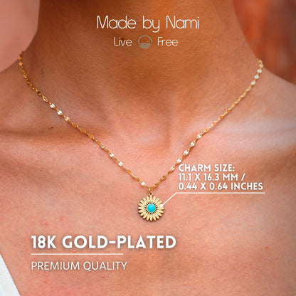 Goldene Sonnenblumen Halskette