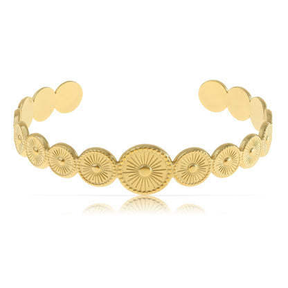 Goldener Boho Armreif – 18K vergoldet & verstellbar