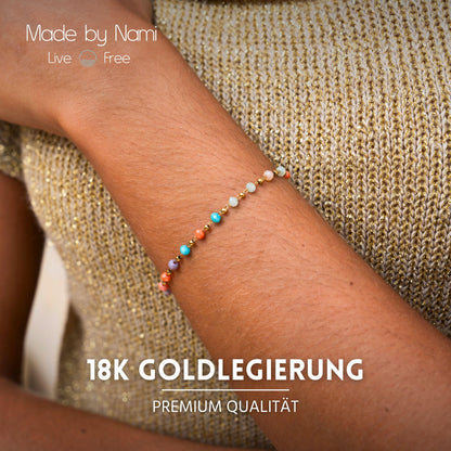 Perlenarmband Gold